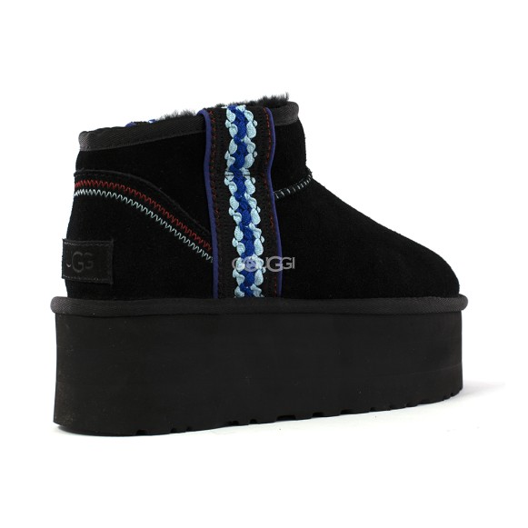 UGG Classic Ultra Mini Braid Platform Black