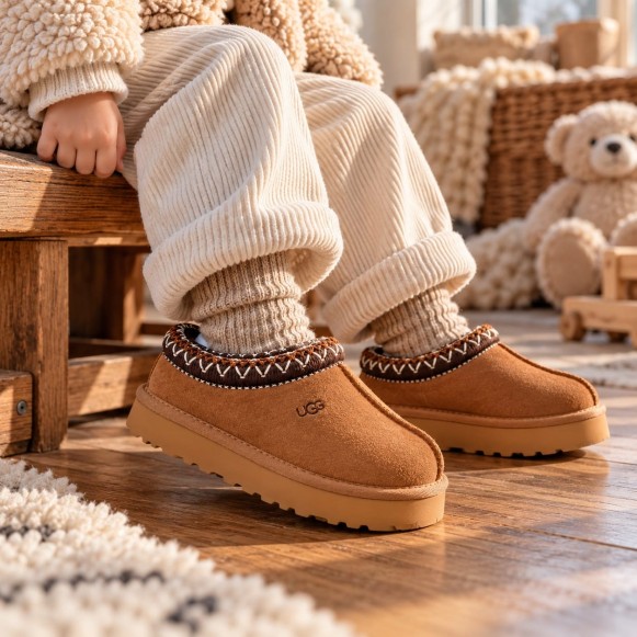 Детские слипоны Kids Tasman Slippers Chestnut