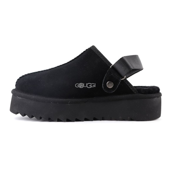 Goldenstar Clog Platform Black