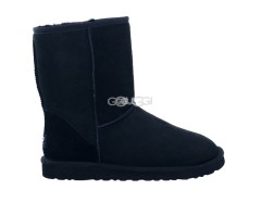 Ugg classic cuff short boot black shop