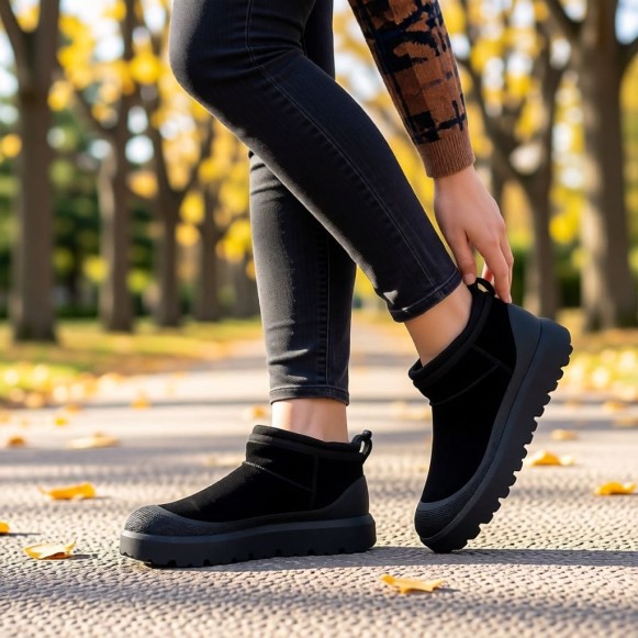 Женские ультра мини угги Ugg Ultra Mini Black Hybrid