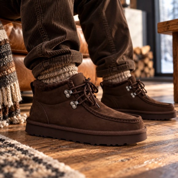 Мужские ботинки Ugg Mens Ambush Woven Boot Chocolate