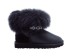 Mini Fox Fur Metallic Black