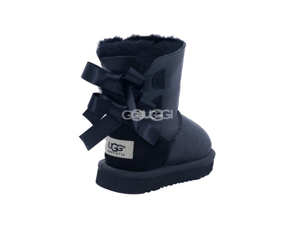 Kids Bailey Bow Metallic Black