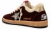 Женские зимние кеды Golden Goose Ball-Star Winter Brown Shearling With Silver Glitter Star