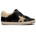 Женские зимние кеды Golden Goose Super-Star Winter Black With Shearling Star