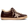 Golden Goose Super-Star Mens Winter Brown Shearling With Suede Star