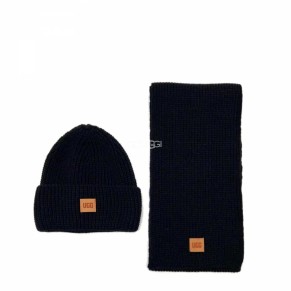Ugg Chunky Rib Knit Beanie Sen Black