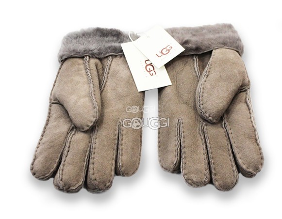 Меховые перчатки мужские Suede Capuccinno