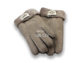 меховые перчатки мужские Suede Dark Sand