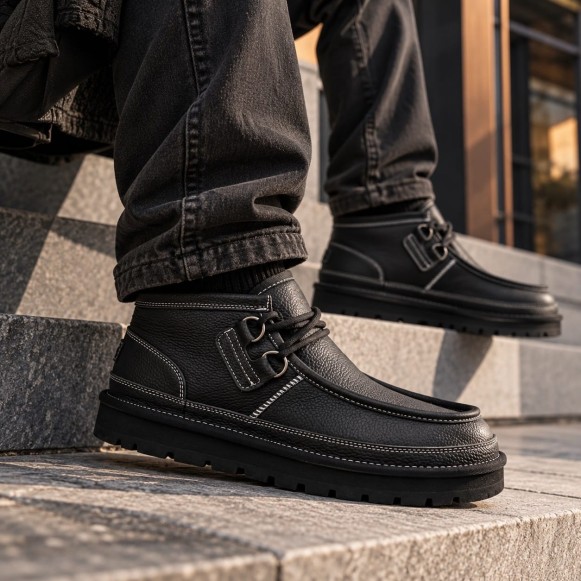 Мужские ботинки Ugg Mens Hayden Moc Chukka Leather Black