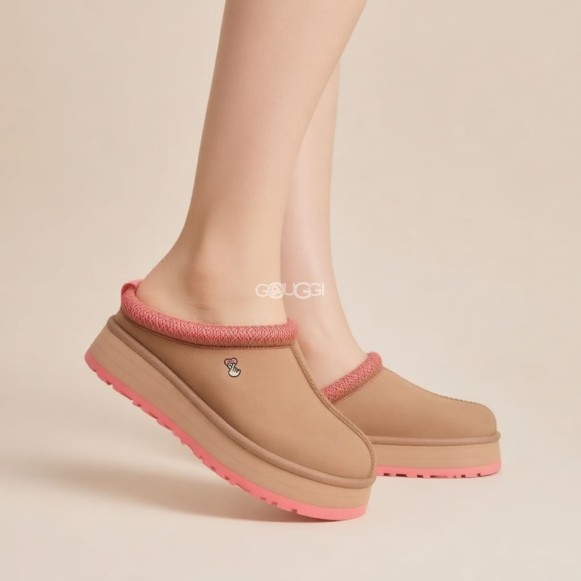 Женские слипоны на платформе UGG Tazz Chestnut Tropical Pink