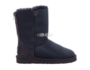 Classic Short ZIP Metallic Chocolate