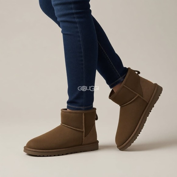 Женские мини угги с водоотталкивающей пропиткой Classic Mini Hickory II