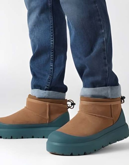 Женские ультра мини угги UGG Australia Ultra Mini Weather Hybrid - Chestnut / Marina blue