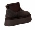 Женские мини угги на платформе Ugg Classic Mini Dipper Chocolate