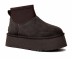 Женские мини угги на платформе Ugg Classic Mini Dipper Chocolate
