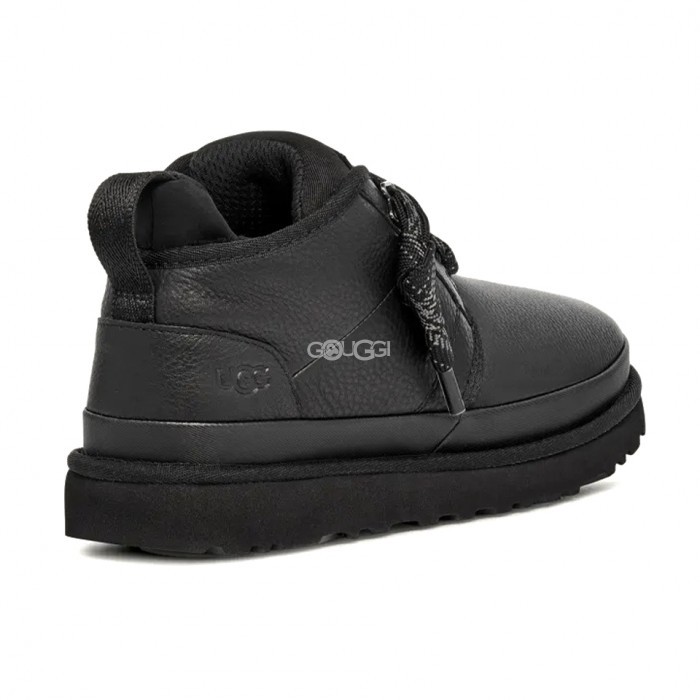 Womens black leather ugg boots top